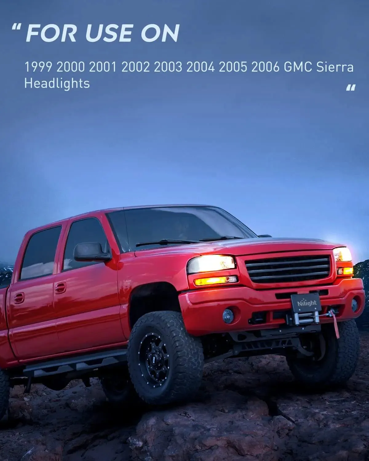 1999-2006 GMC Sierra Yukon Headlight Assembly Chrome Case Clear Reflector Smoke Lens