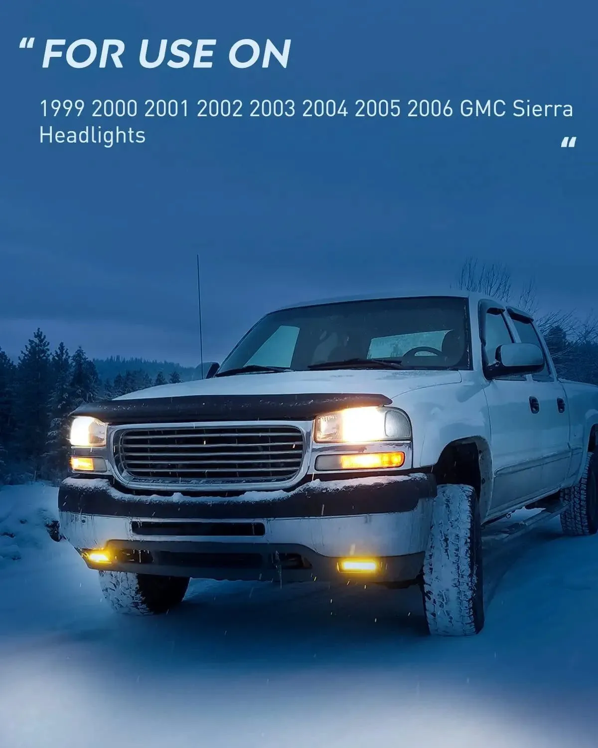 1999-2006 GMC Sierra Yukon Headlight Assembly Chrome Case Clear Reflector