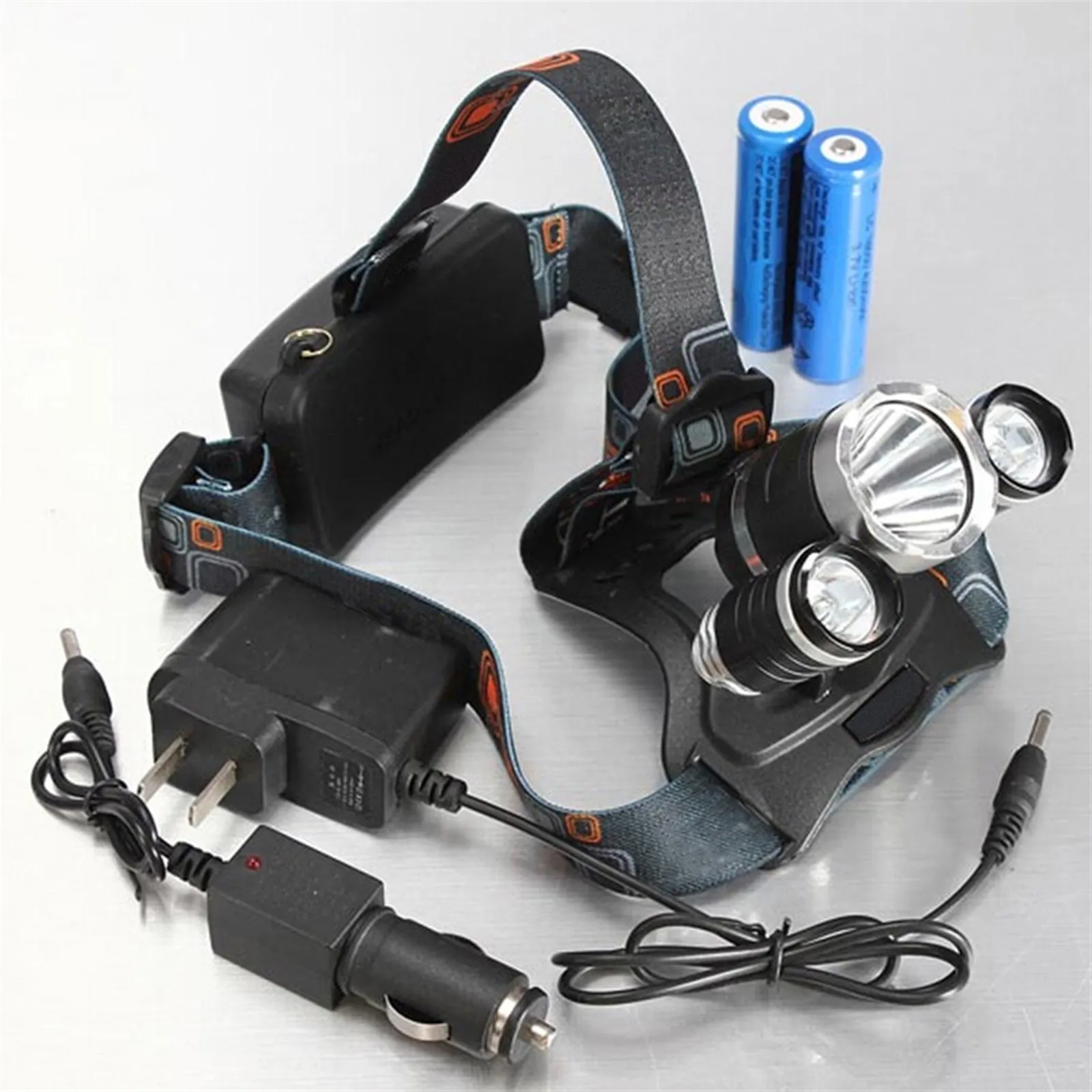 3*LED 10W 3-Mode 5000LM White Light Headlamp