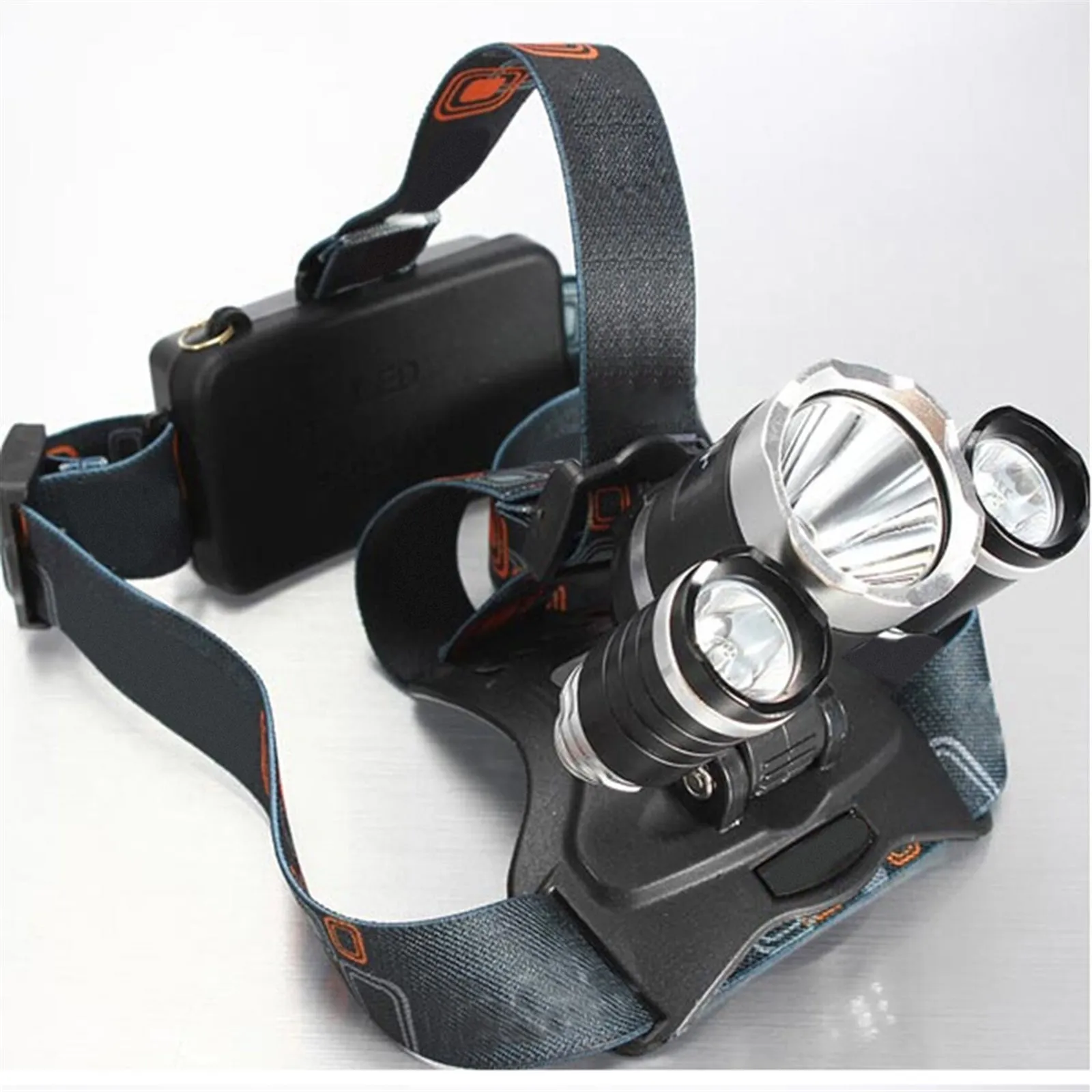 3*LED 10W 3-Mode 5000LM White Light Headlamp