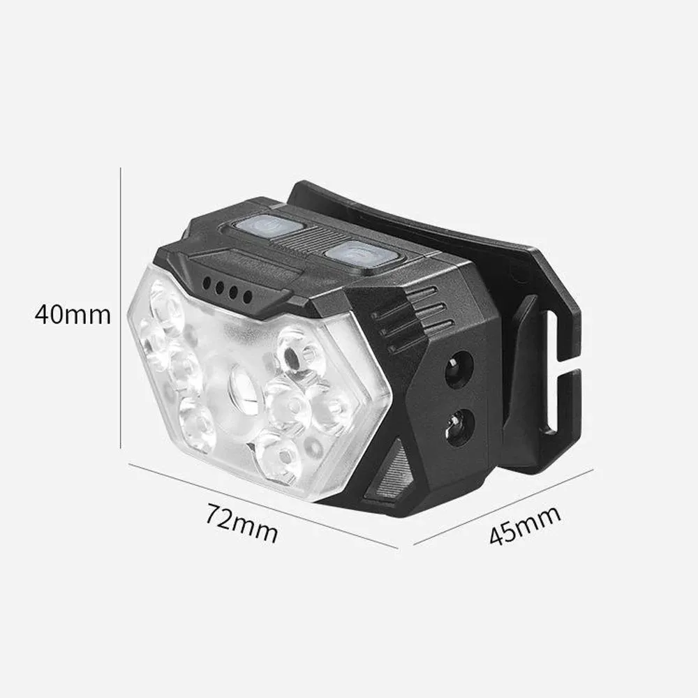 9 Led Strong Light Headlamp USB Rechageable Motion Sensor Headlight Portable Fishing Camping Outdoor Head Lamp Work Flashlight