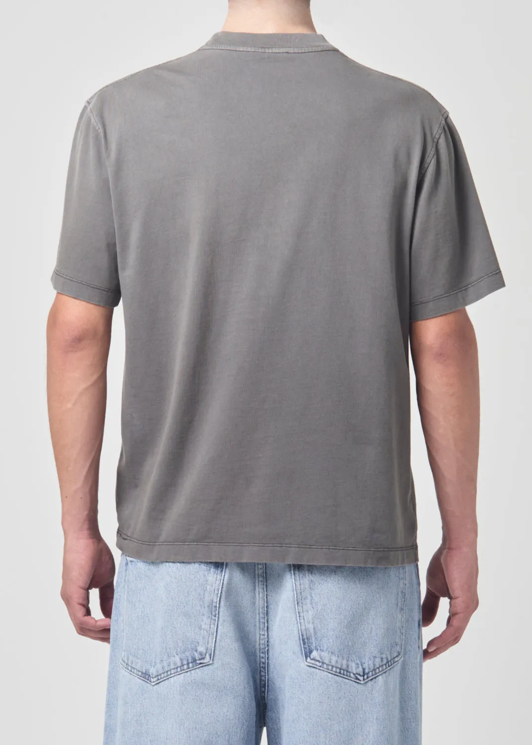Asha Mock Neck Tee in Flint