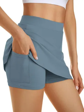 AUTOMET Women's Mini Tennis Skirt with Shorts Underneath 2025 Athletic Workout Cute Golf Skorts Trendy Summer Gym Clothes