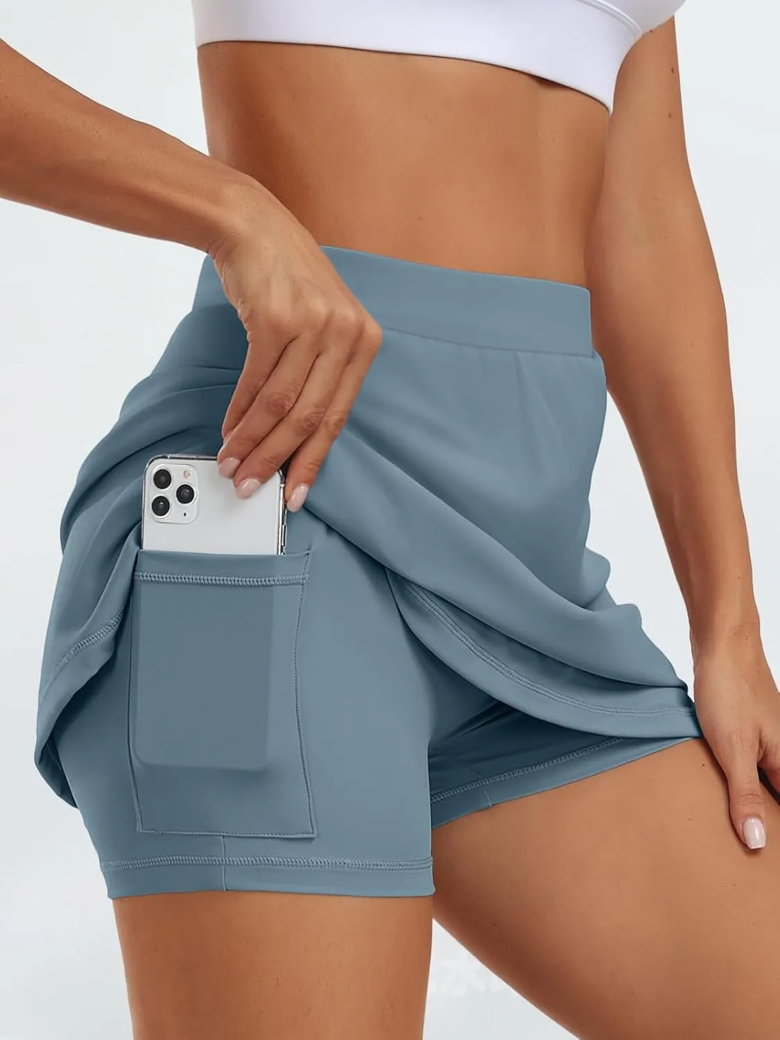 AUTOMET Women's Mini Tennis Skirt with Shorts Underneath 2025 Athletic Workout Cute Golf Skorts Trendy Summer Gym Clothes