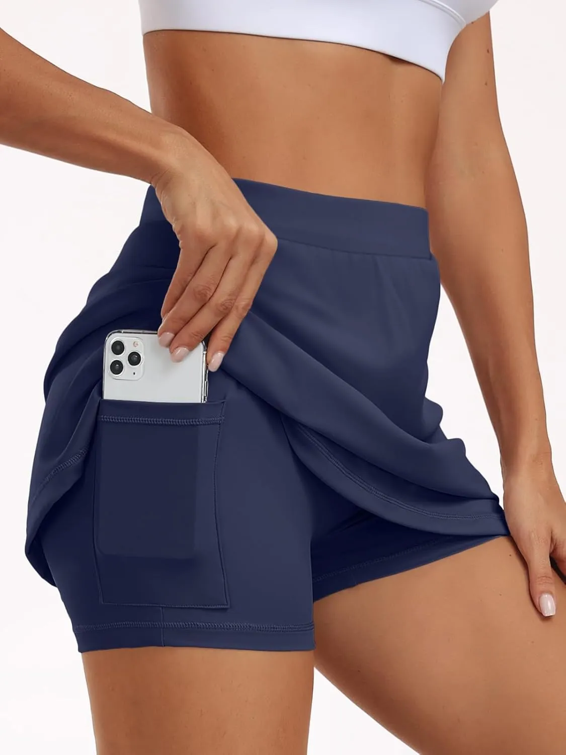 AUTOMET Women's Mini Tennis Skirt with Shorts Underneath 2025 Athletic Workout Cute Golf Skorts Trendy Summer Gym Clothes