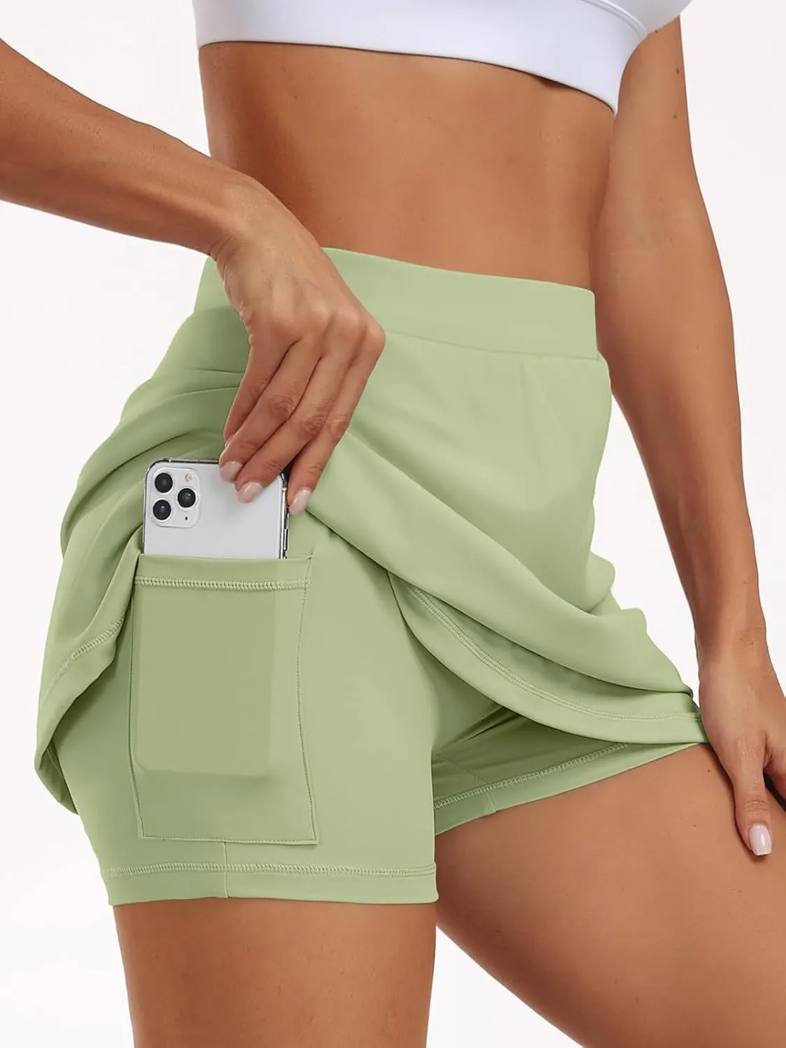 AUTOMET Women's Mini Tennis Skirt with Shorts Underneath 2025 Athletic Workout Cute Golf Skorts Trendy Summer Gym Clothes