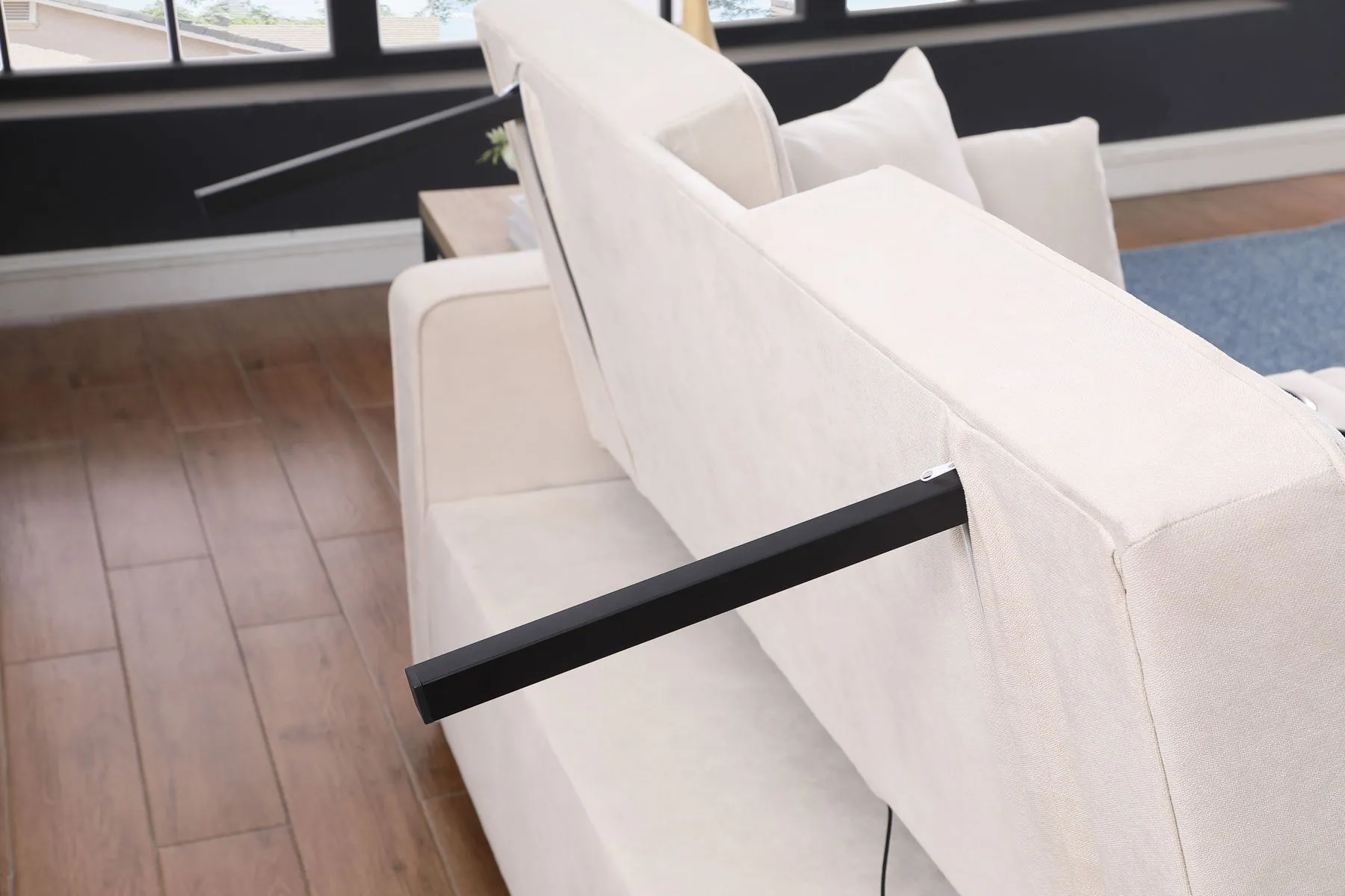 Cody II - 69.5"W Woven Fabric Convertible Sleeper Loveseat with Cup Holder by Couch.com