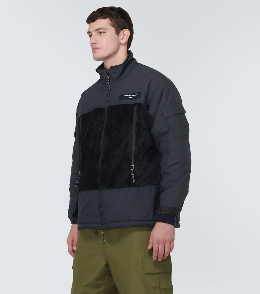 Comme des Garcons Homme Paneled faux shearling jacket