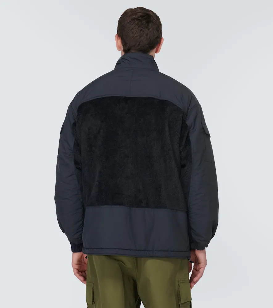 Comme des Garcons Homme Paneled faux shearling jacket