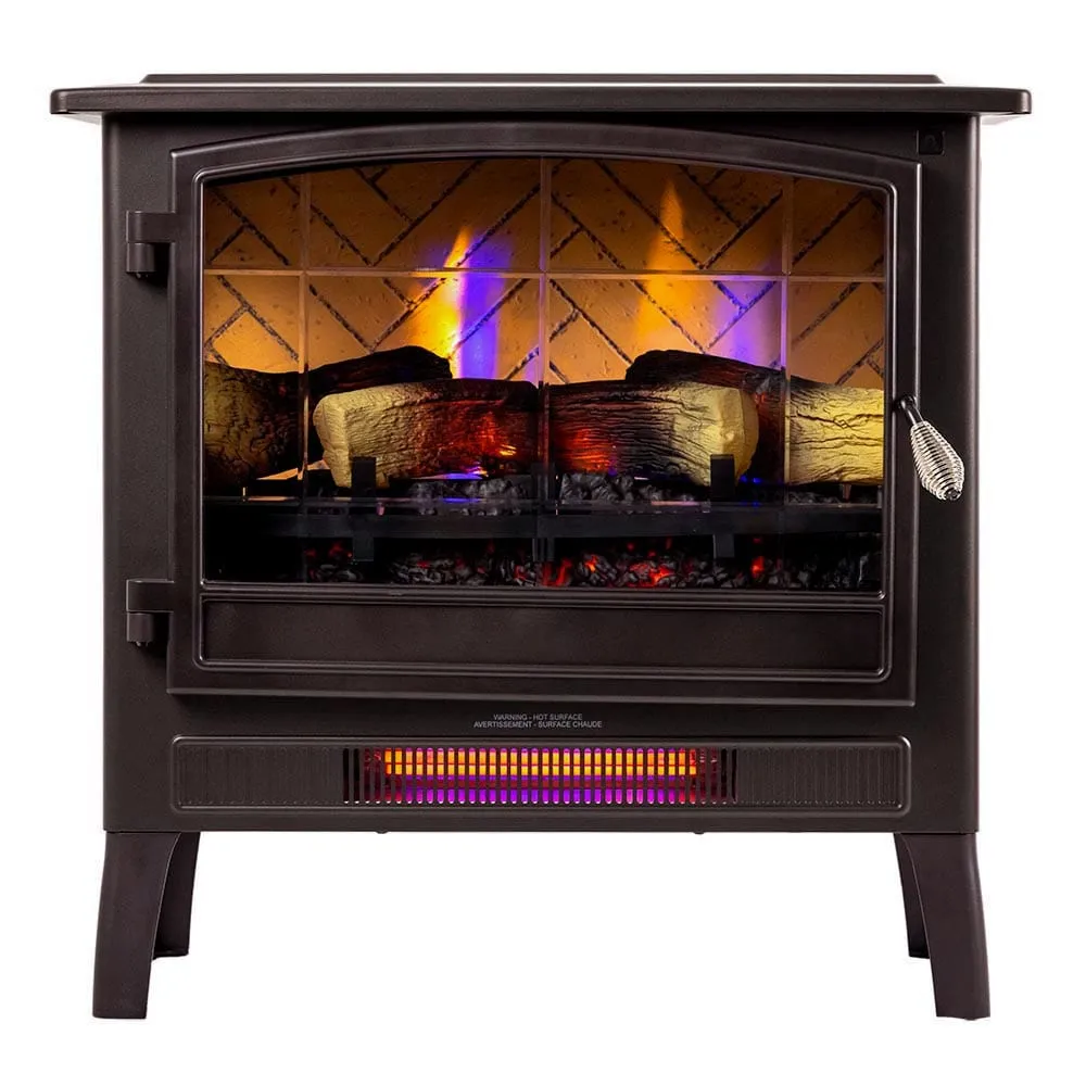 Country Living Bronze Infrared Electric Fireplace Stove Heater