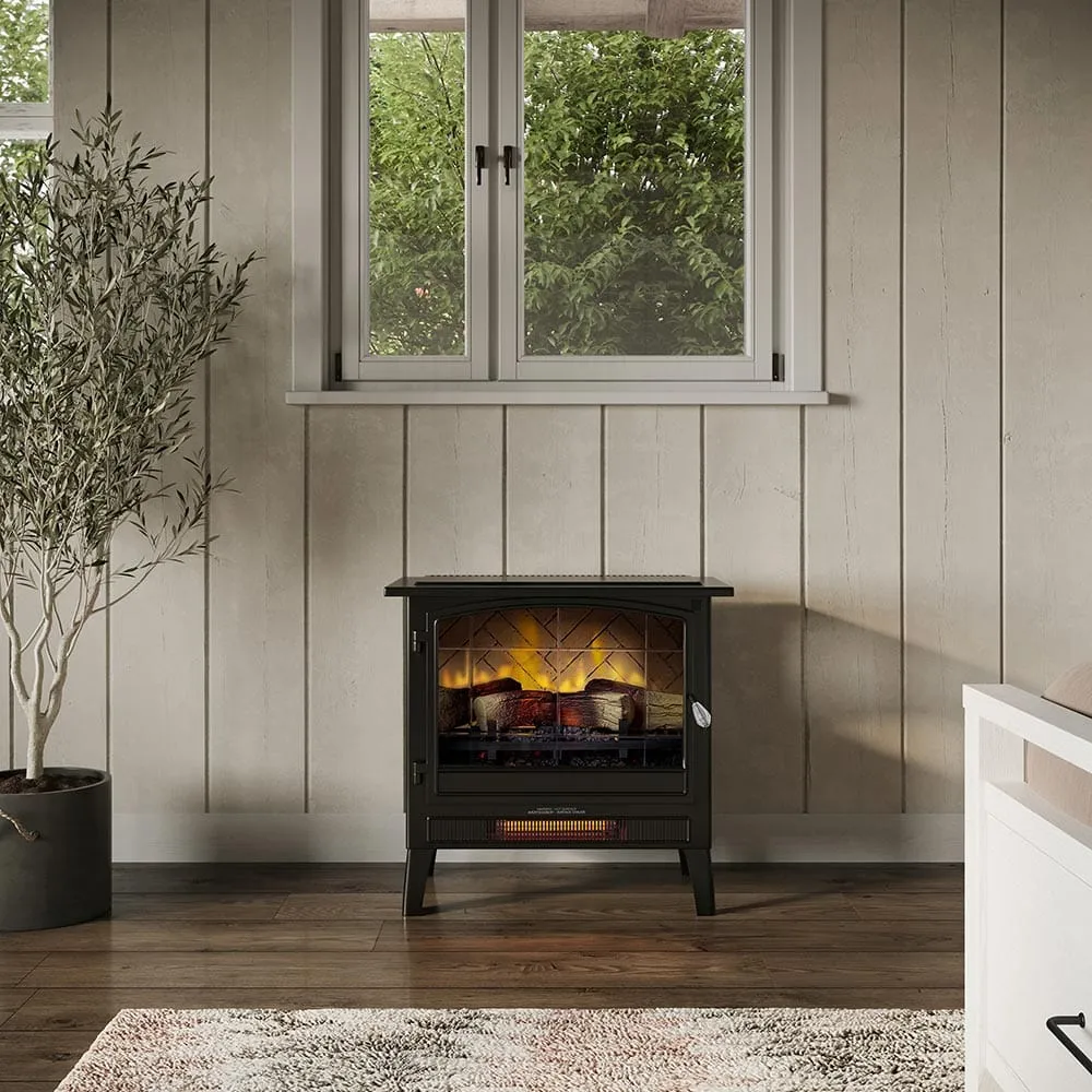 Country Living Bronze Infrared Electric Fireplace Stove Heater