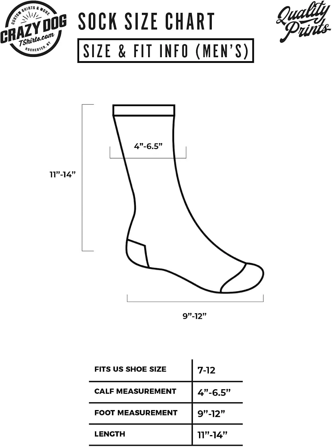Crazy Dog T-Shirts Mens Funny Camping Socks With Awesome Graphics Hiking Socks For Men