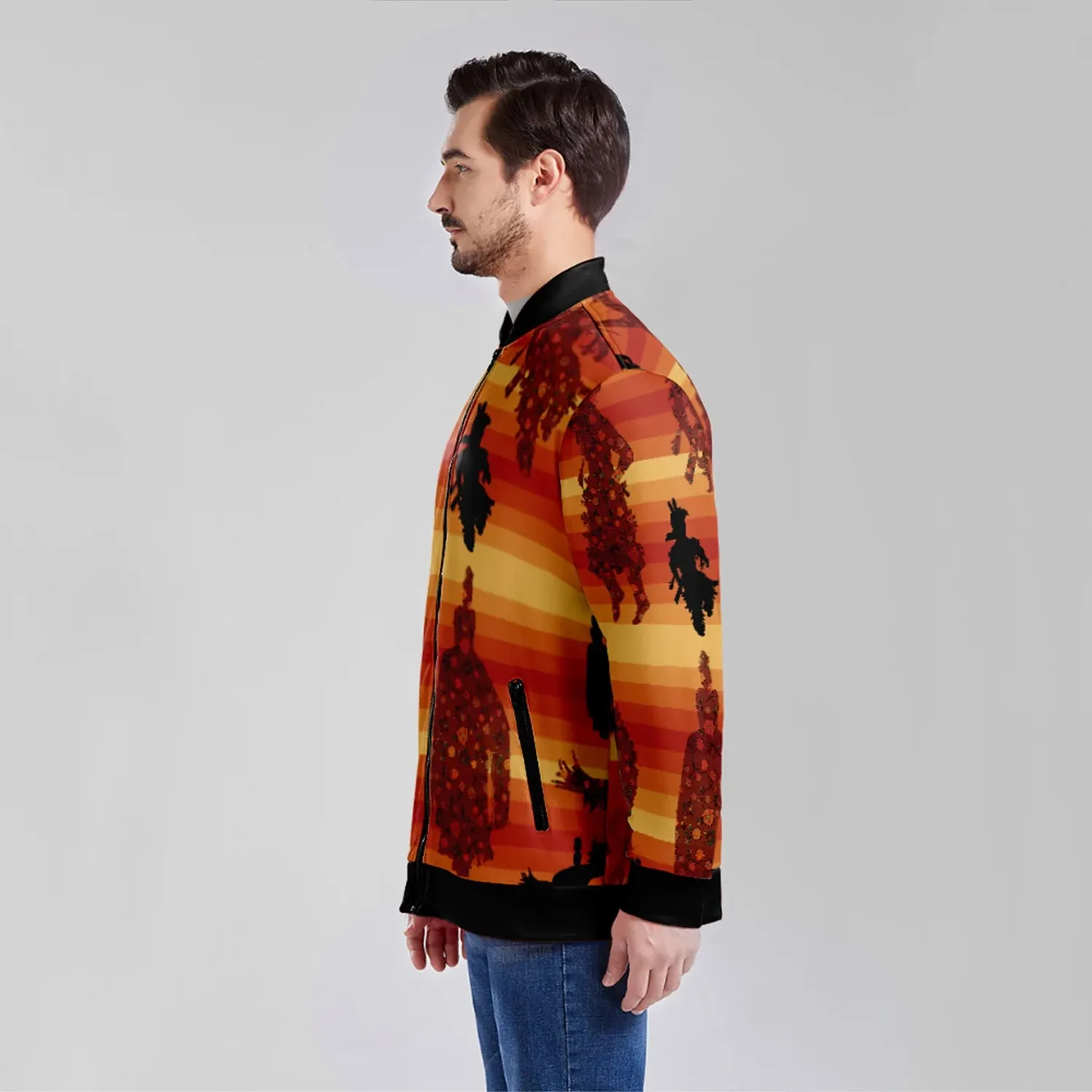 Dancers Brown Zippered Collared Lightweight Jacket