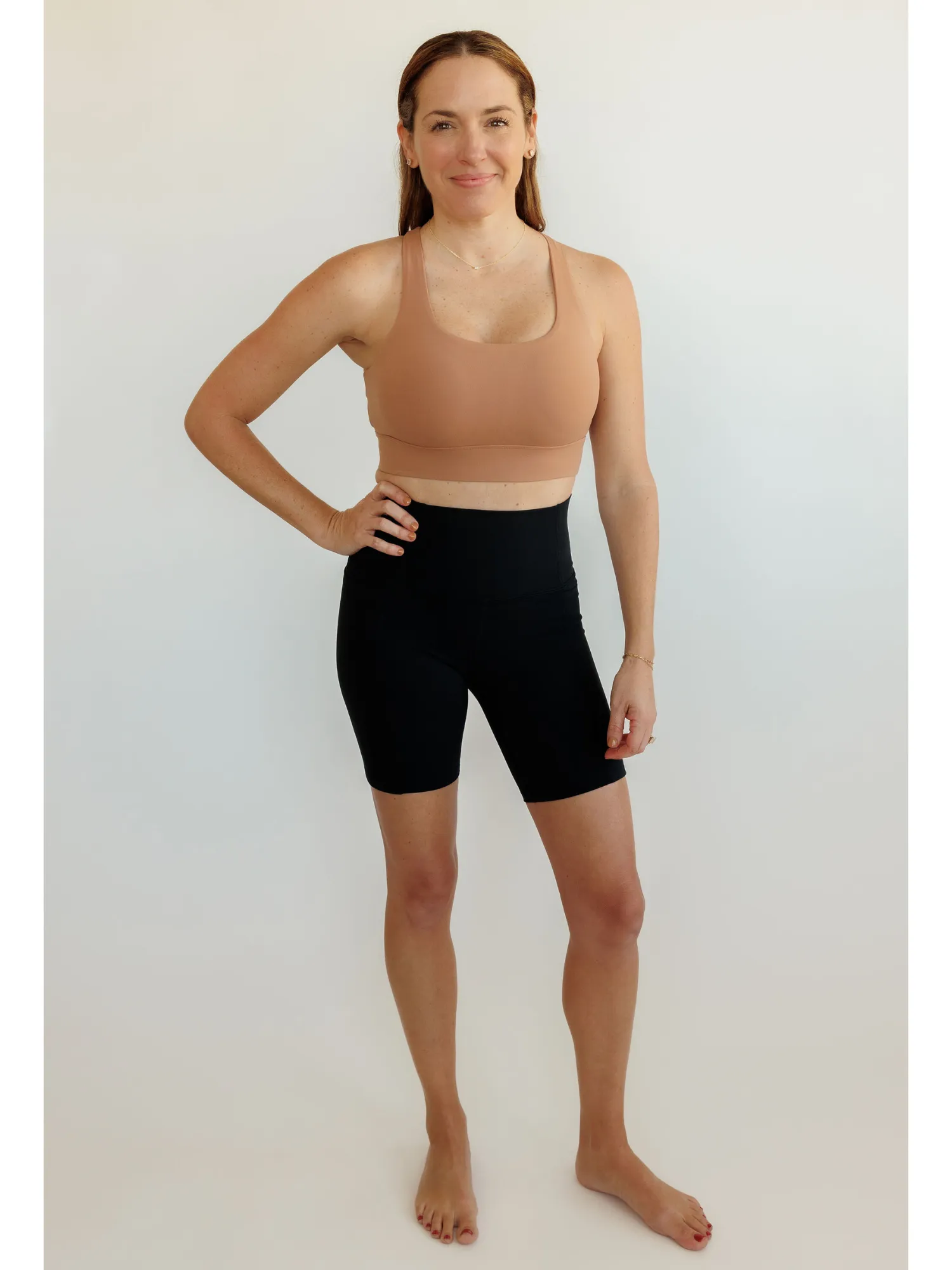 Desert Sand "Margaret" Open Back Wrap Band Sports Bra