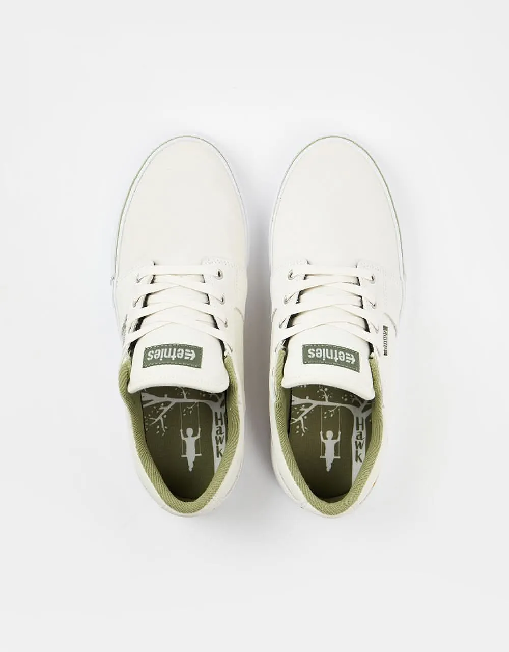 Etnies Barge LS Skate Shoes - White/Green