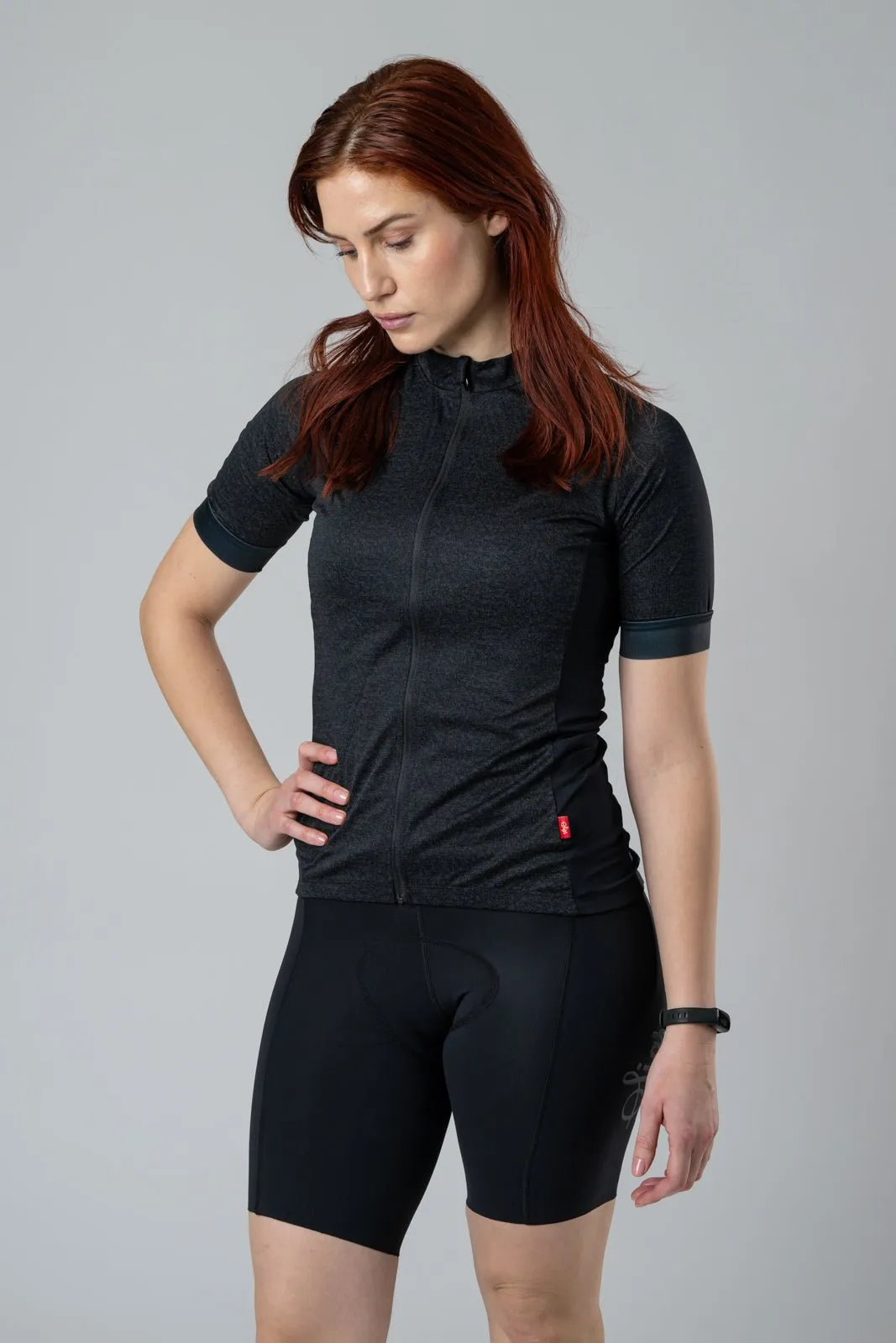 Grus Norrsken Women's Black Reflective Cycling Jersey