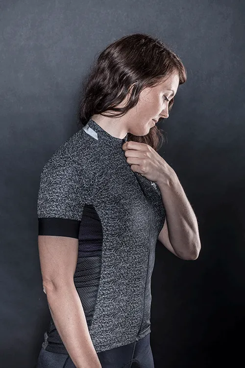 Grus Norrsken Women's Black Reflective Cycling Jersey