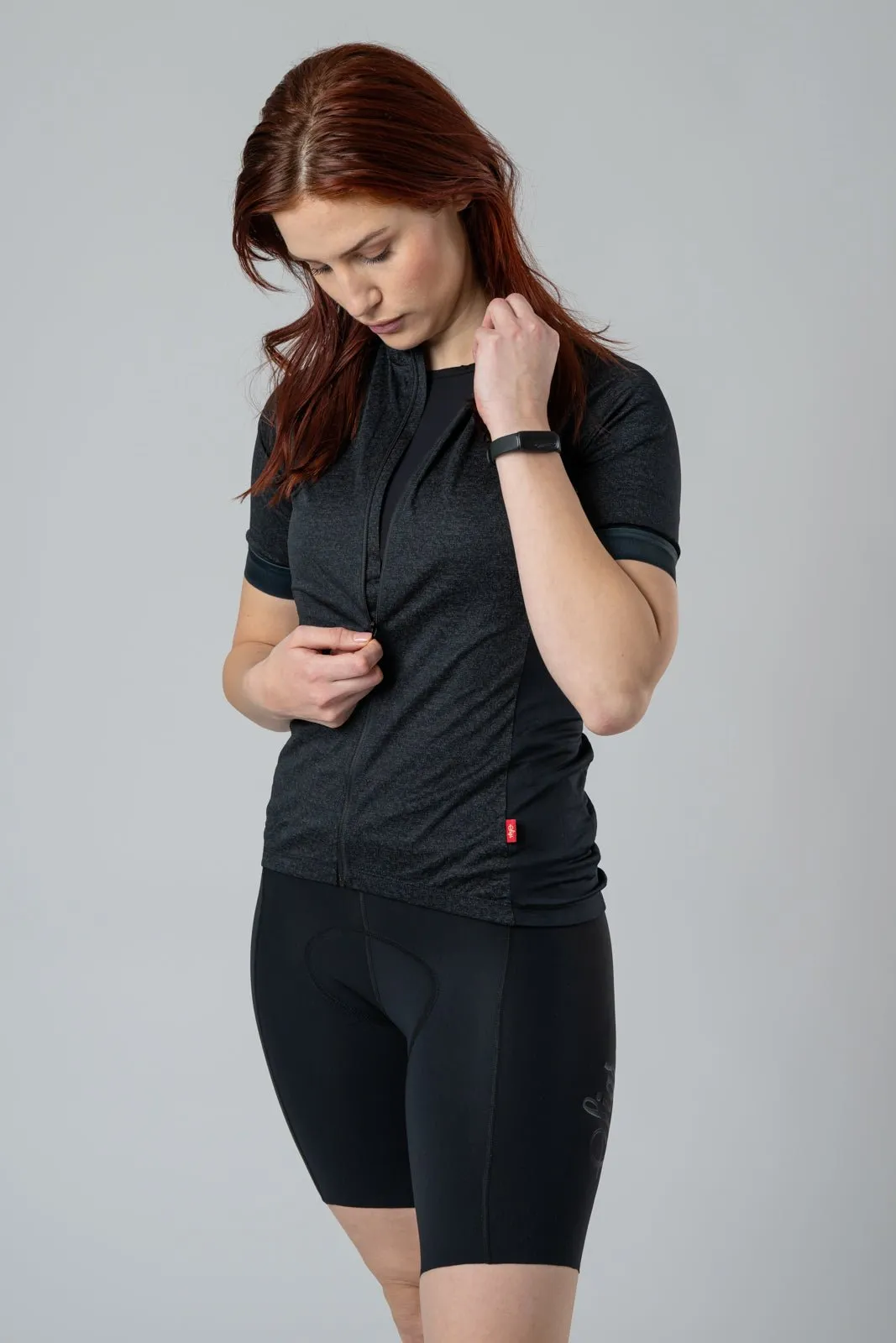 Grus Norrsken Women's Black Reflective Cycling Jersey