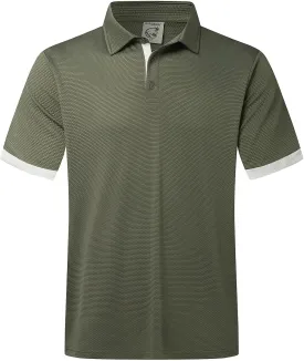 Hardaddy Men's Color Block Short Sleeve Polo Shirts Dry Fit Wrinkle Free Casual Lightweight Collared T-Shirts