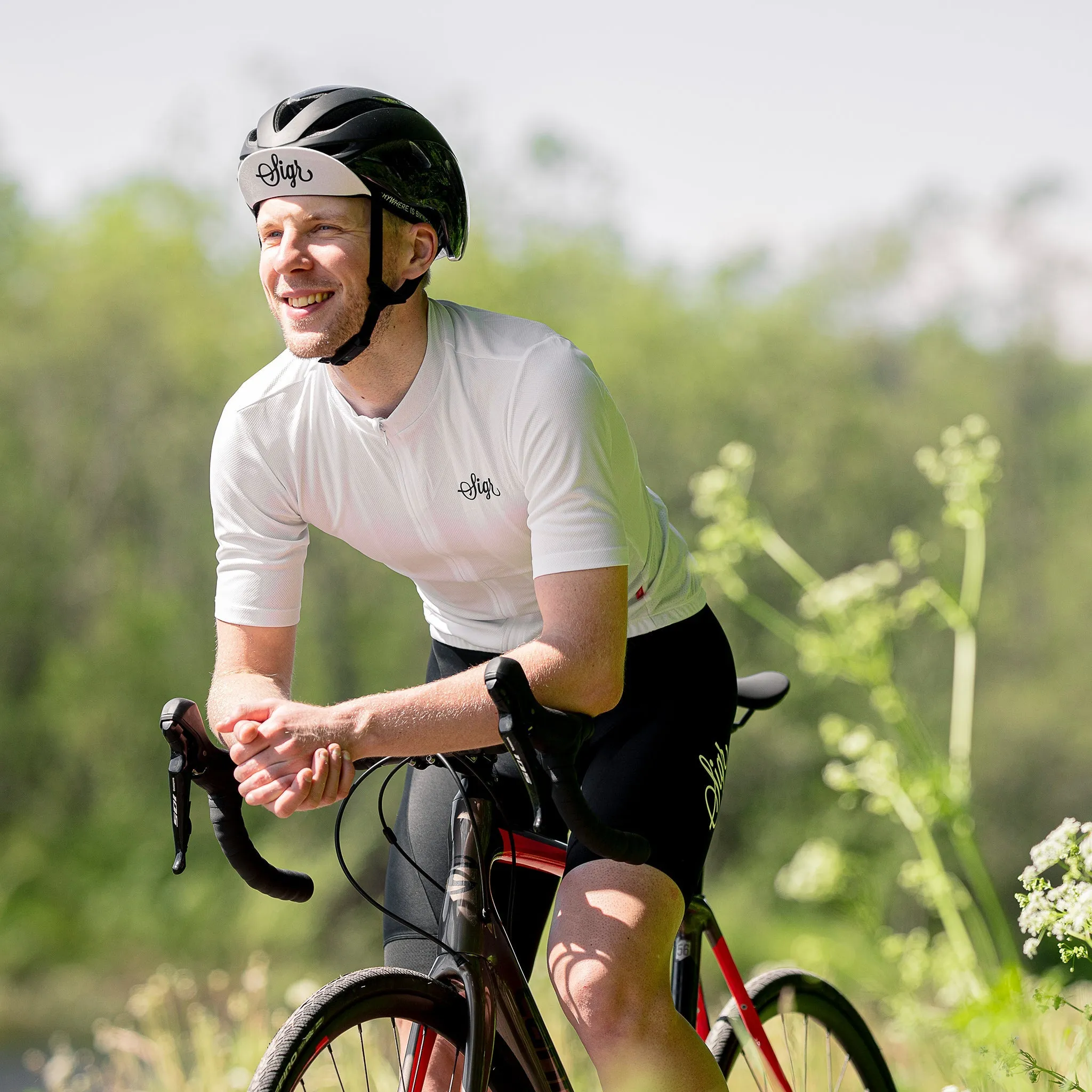Hgg Men's White Cycling Jersey