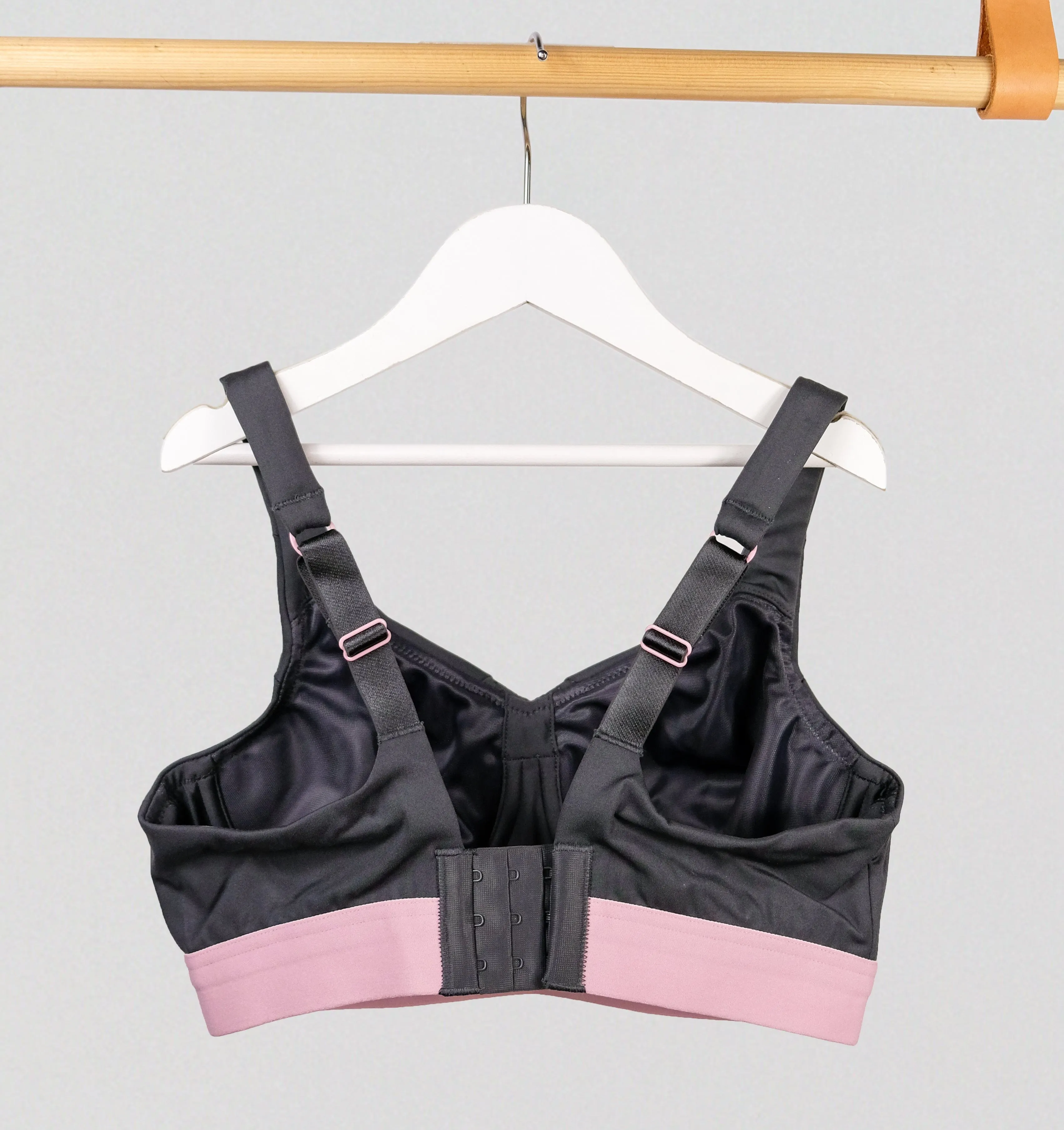 High impact non padded wired sports bra [Charcoal]