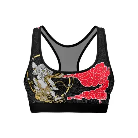 Japanese Raijin And Fujin Women's Padded Sports Bra