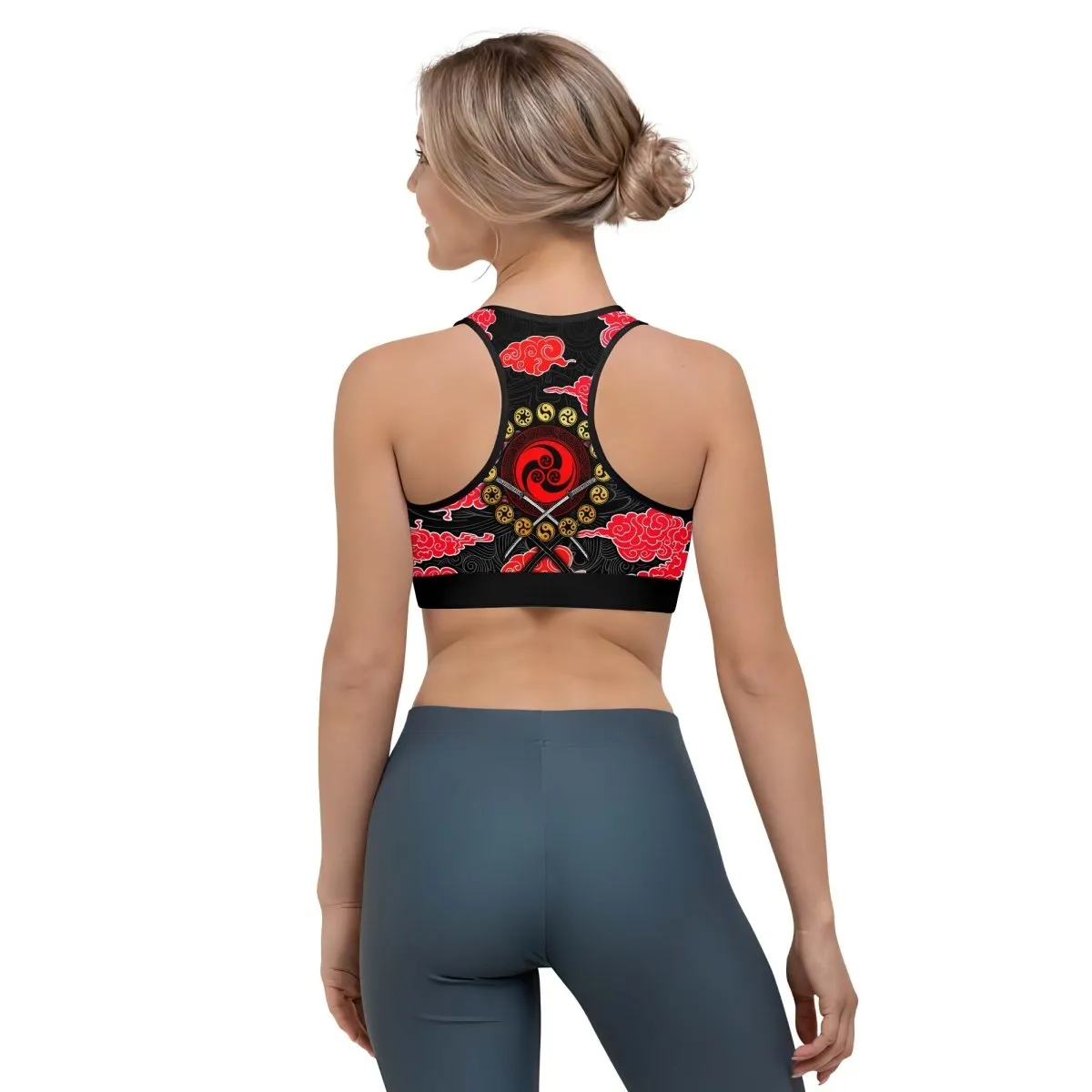 Japanese Raijin And Fujin Women's Padded Sports Bra