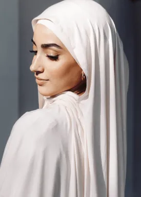 Jersey Matching Hijab & Undercap Set - Ivory