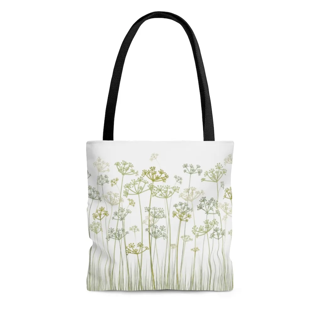 Message Code Tote Bag in Green