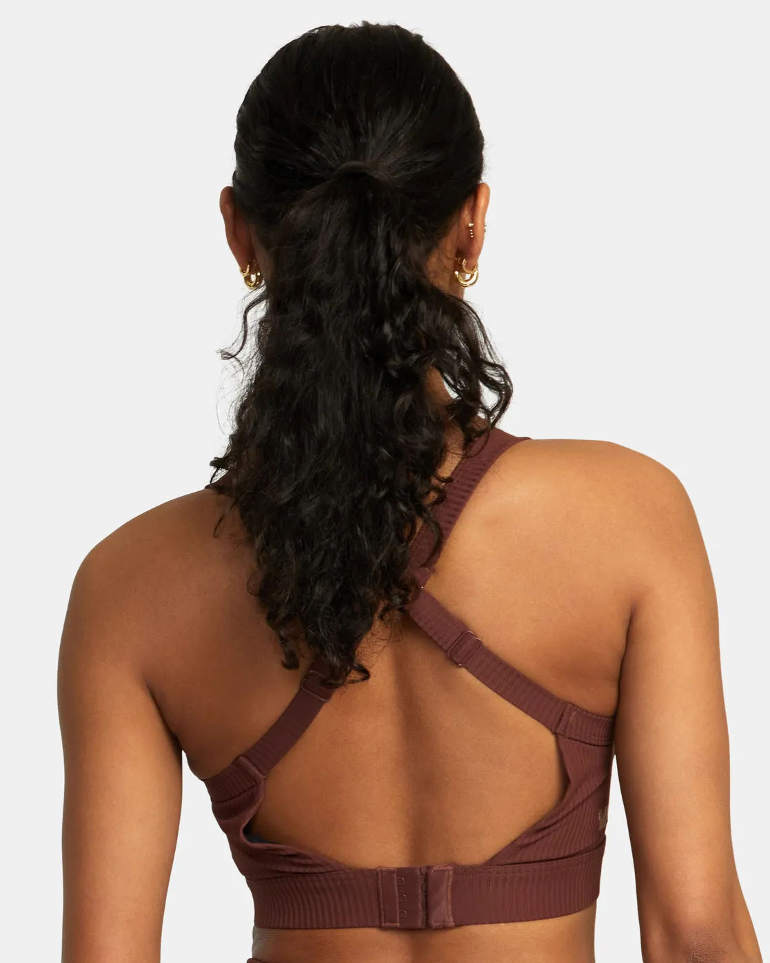 Mineral Rib High Impact Bra - Espresso