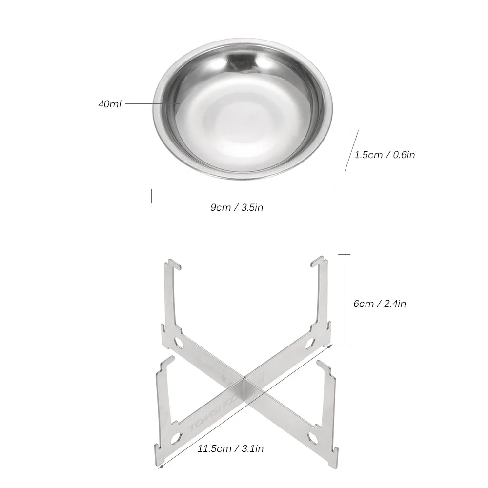Mini Alcohol Stove with Stand Rack