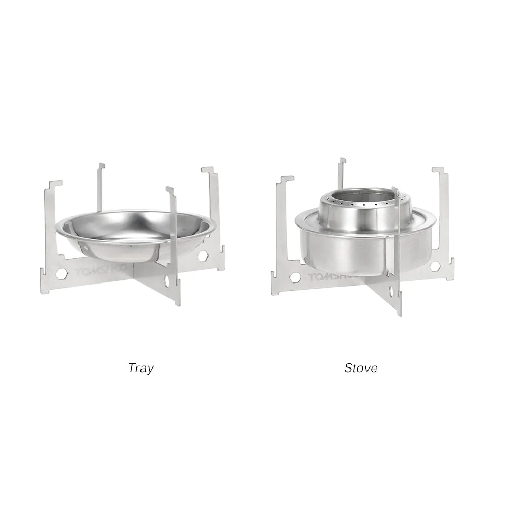 Mini Alcohol Stove with Stand Rack
