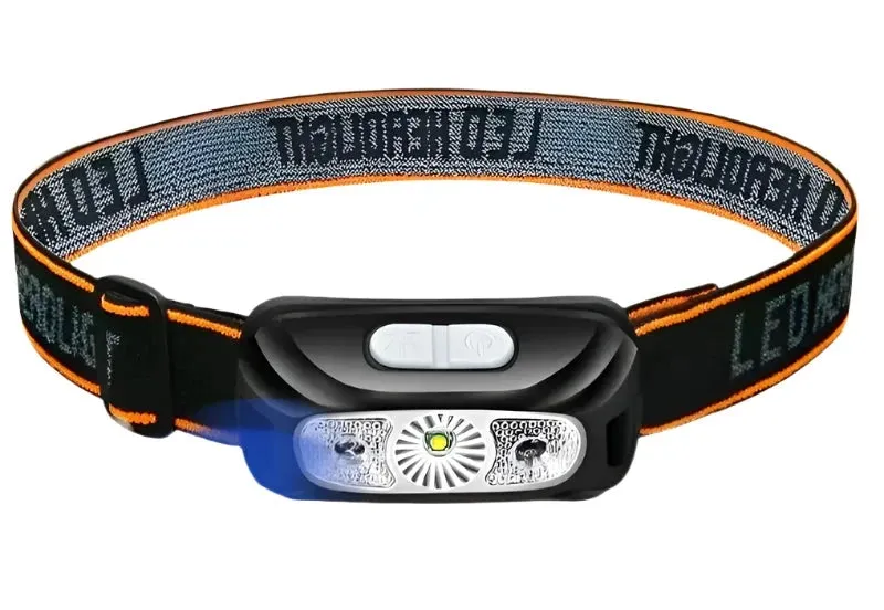 Mini LED Sensor Headlamp Body Motion Headlight Built-in Battery USB Rechargeable Outdoor Waterproof Camping Torch Lights