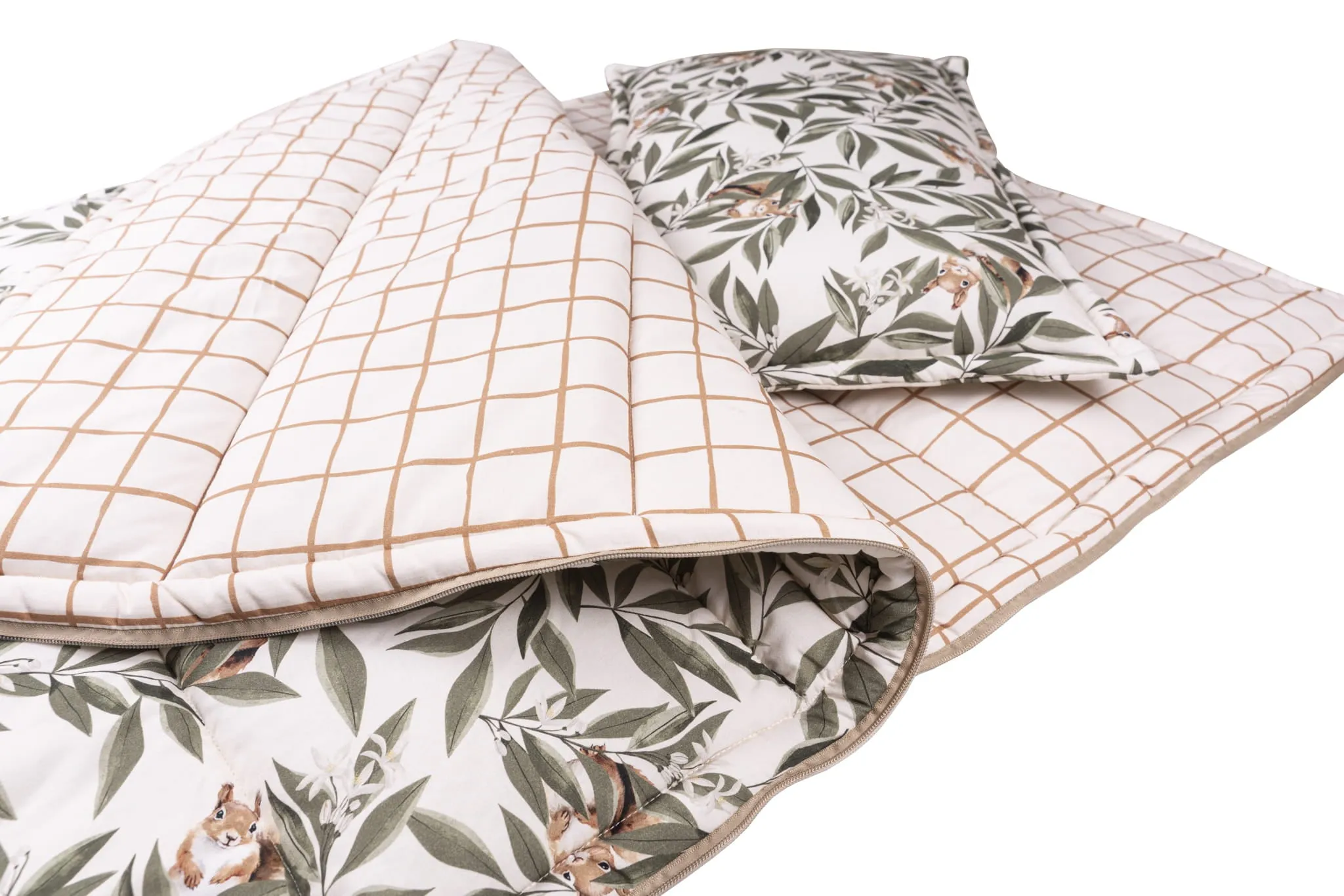 SLEEPING BAG WITH PILLOW WOODLAND