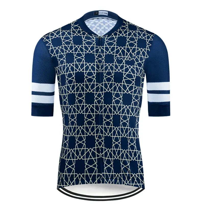 Stripes Breathable Mountain Short Sleeve Road Bike Jersey Men Cycling 2021 Bicycle Jersey Maillot Ciclismo